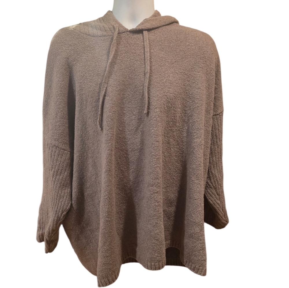 Women’s Tan J. Jill purejill Hooded Sweater